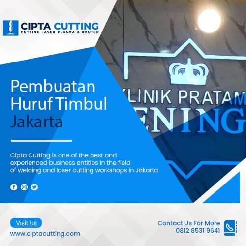 Pembuatan huruf timbul jakarta