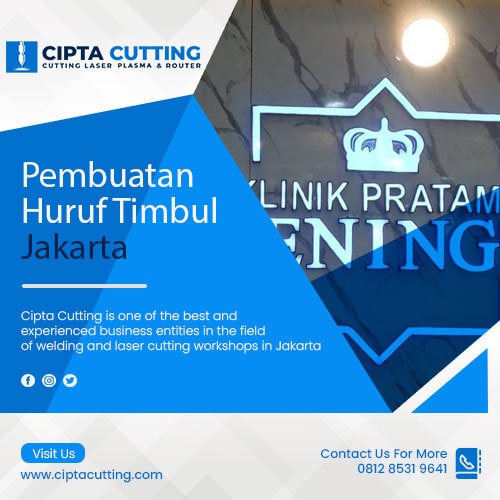 Pembuatan huruf timbul jakarta